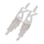 Strass oorbellen letter K